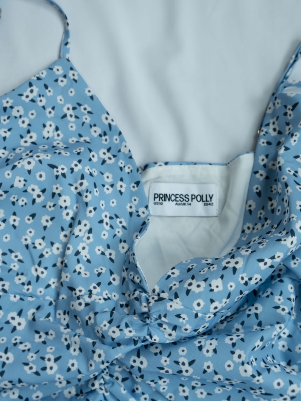 Princess Polly Blue Floral Mini Dress - Size 10 - Picture 4 of 13
